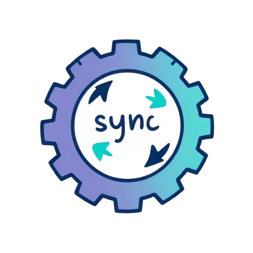 Colorful doodle of a sync gear